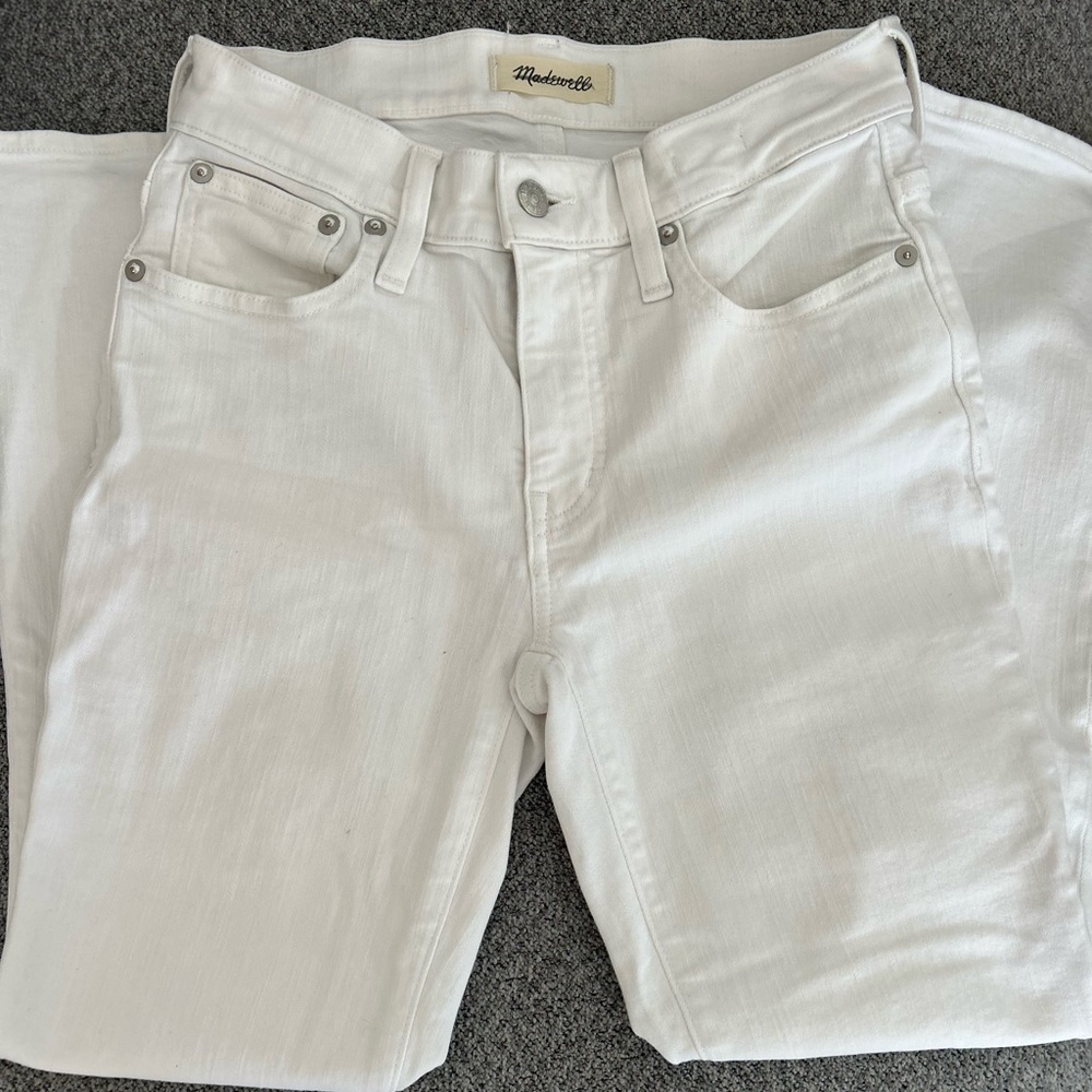 Madewell High Rise White Jeans